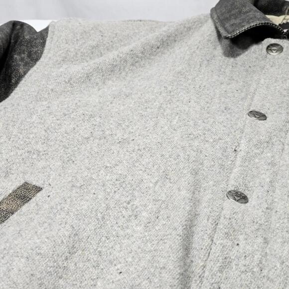 Harley Davidson Men Leather Jacket V Power Motorcycles Spell Out Logo Zip Coat L - Picture 11 of 15